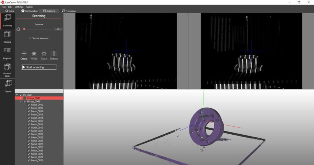 RangeVision 3D-skanneri uusi skannausohjelma