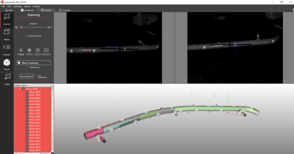 RangeVision 3D-skanneri ohjelmisto