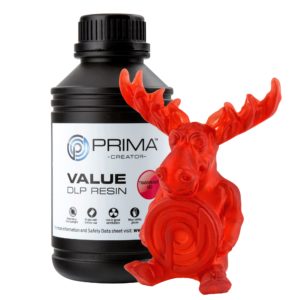 PrimaCreator Value UV/DLP-hartsi 500ml läpikuultava punainen