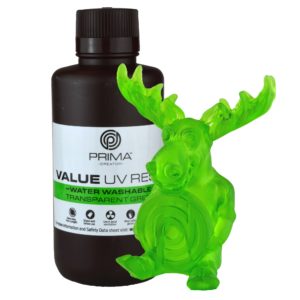 PrimaCreator Value vesipestävä UV-hartsi 500ml läpikuultava vihreä