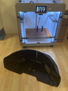 Vilakone lokasuojan proto 3D-tuloste