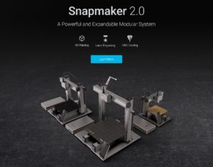 Snapmaker 2 A250T päivitetty monitoimilaite kaapilla