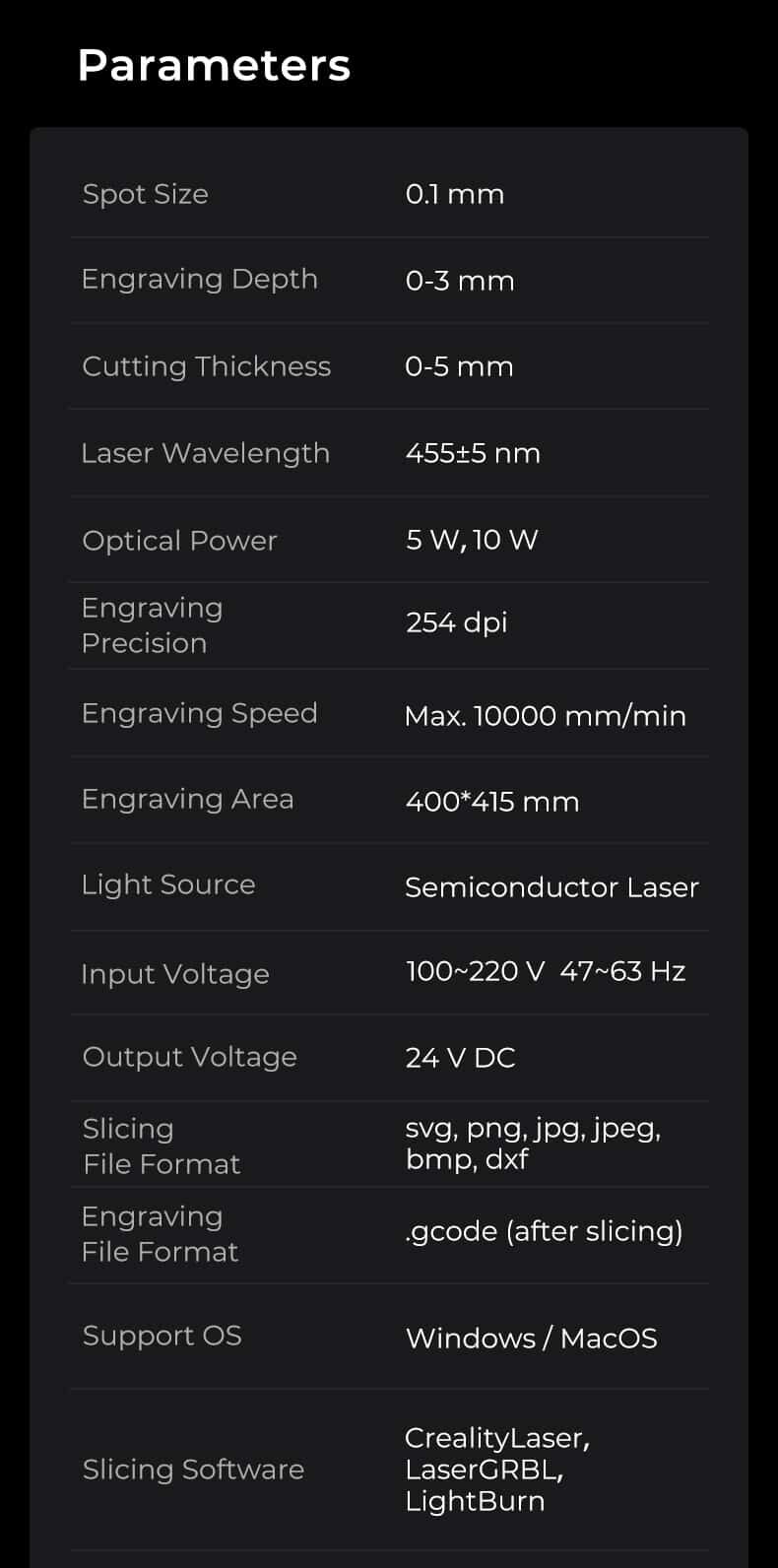 Creality CR-30 laser falcon kaiverrin 5w