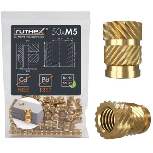 Ruthex M5 insertit RX-M5x9.5 50kpl