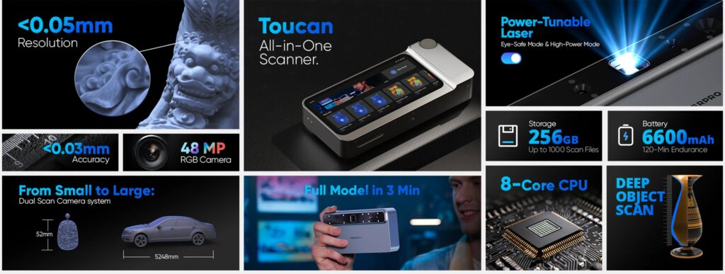 3DMakerPro Toucan 3D-skanneri 3DMakerPro Toucan 3D-skanneri
