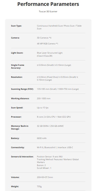 3DMakerPro Toucan 3D-skanneri 3DMakerPro Toucan 3D-skanneri