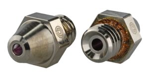 Raise3D Pro2 kuparipinnoitettu suuttimenkärki rubiinilla 0.4mm