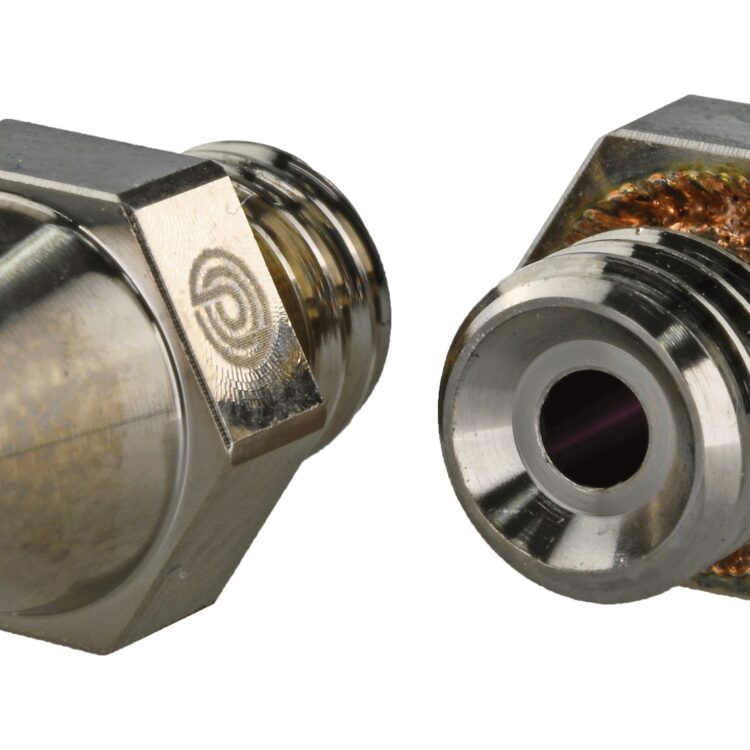 Raise3D Pro2 kuparipinnoitettu suuttimenkärki rubiinilla 0.4mm