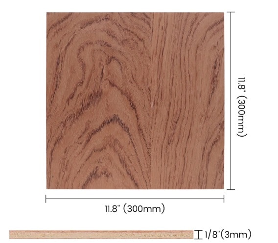 AlgoLaser ruusupuuvanerilevyt 300x300x3 6kpl - Image 2