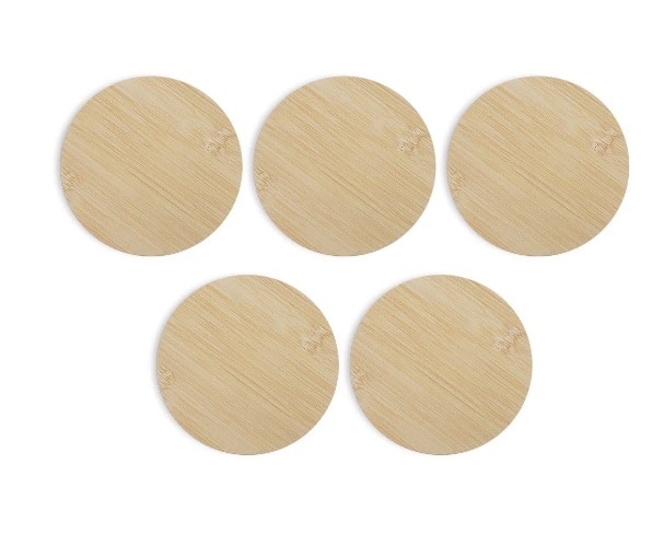 AlgoLaser pyöreät bambu lasinaluset 5kpl