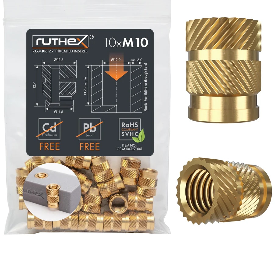 Ruthex M10 insertit RX-M10x12.7 10kpl