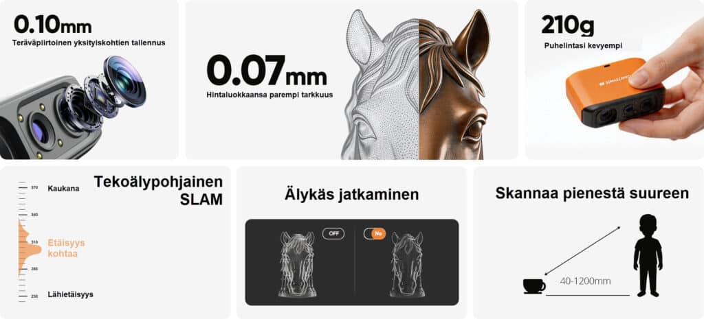 3DMakerpro Fox 3D-skanneri 3DMakerpro Fox 3D-skanneri